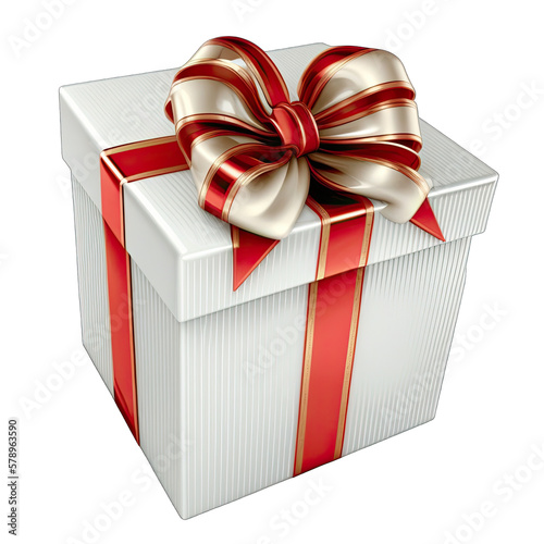 red gift box with ribbon