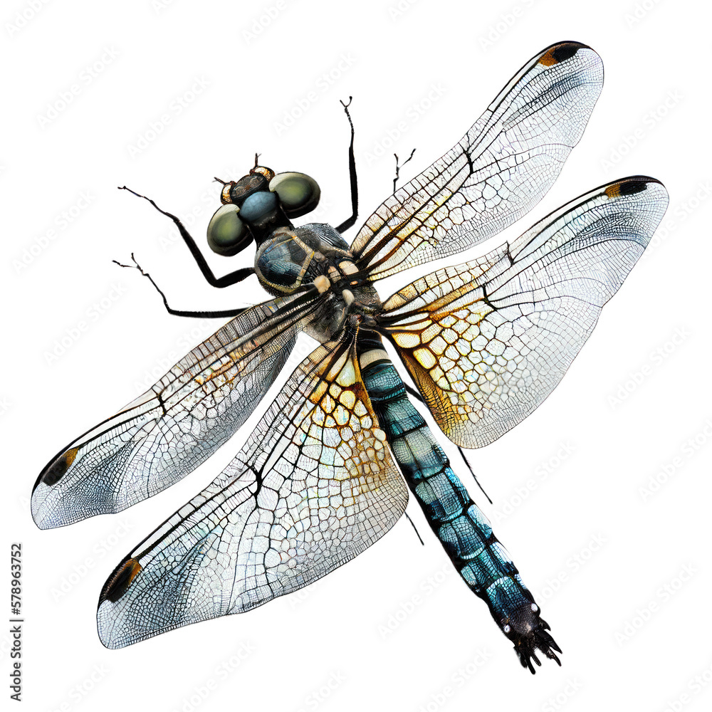 blue dragonfly , isolated on transparent background cutout , generative ai blue dragonfly , isolated on transparent background cutout , generative ai