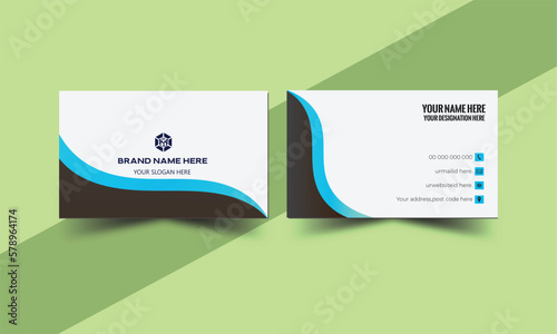 Simple Clean Layout Design Template. Vector business card and template, Clean and simple layout, Personal use business card. Double side creative business card.