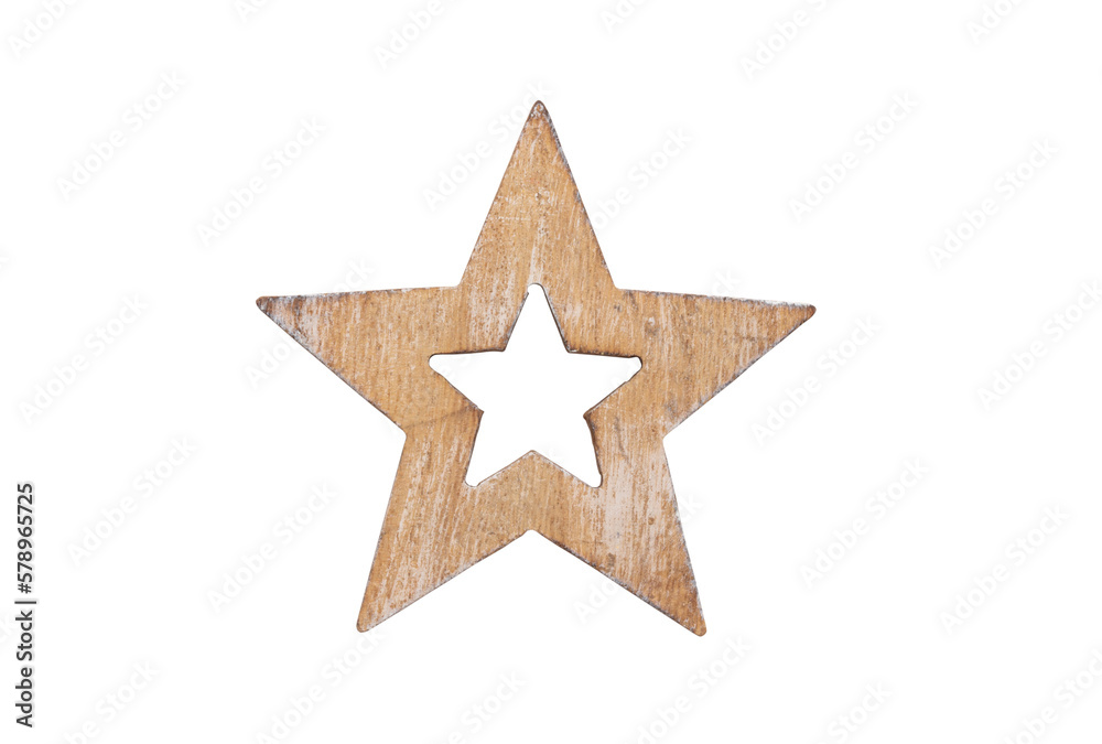 Obraz premium Christmas png tree stars decorations isolated on white background.