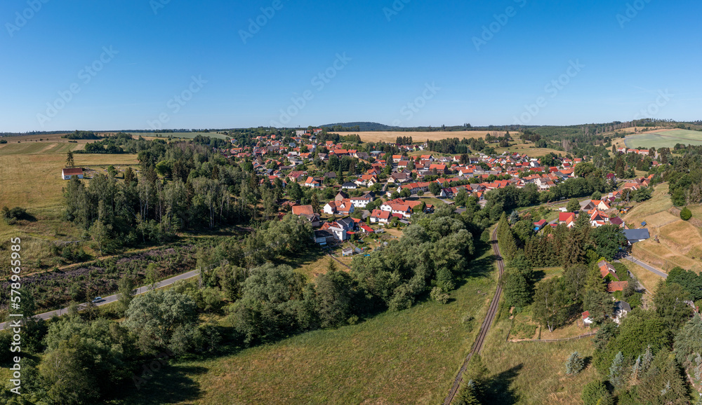 Straßberg Harz Luftbildaufnahme