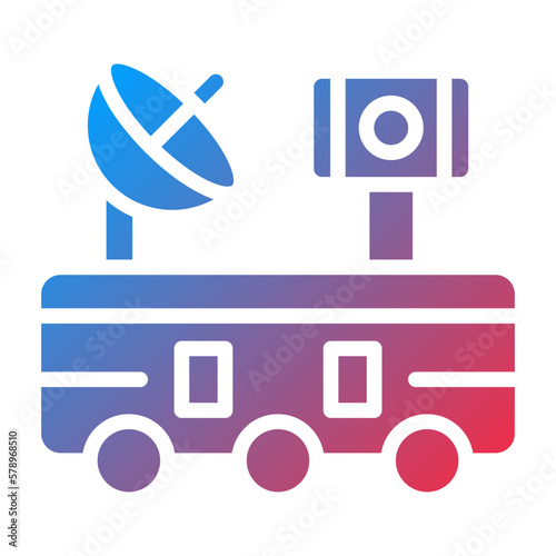 Vector Design Mars Rover Icon Style