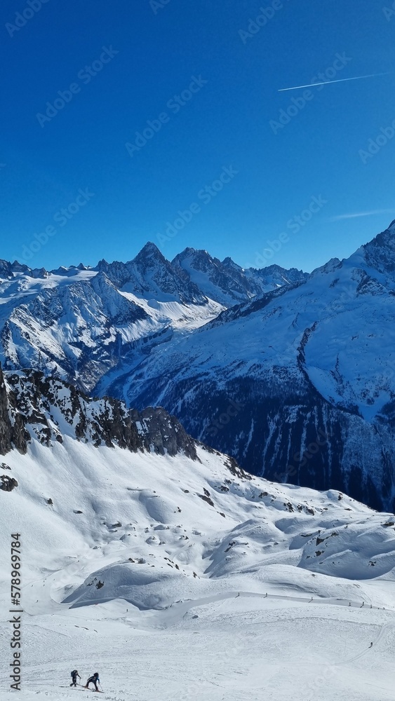 Ski Alpin dans les Alpes 