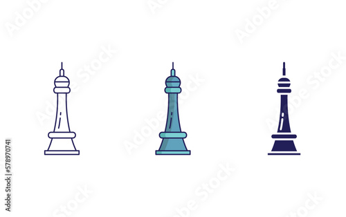 Cn tower vector icon