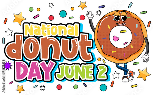 Happy doughnut day in June logo