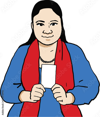 cartoon gypsy fortune teller woman