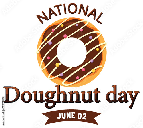 Happy doughnut day in June logo