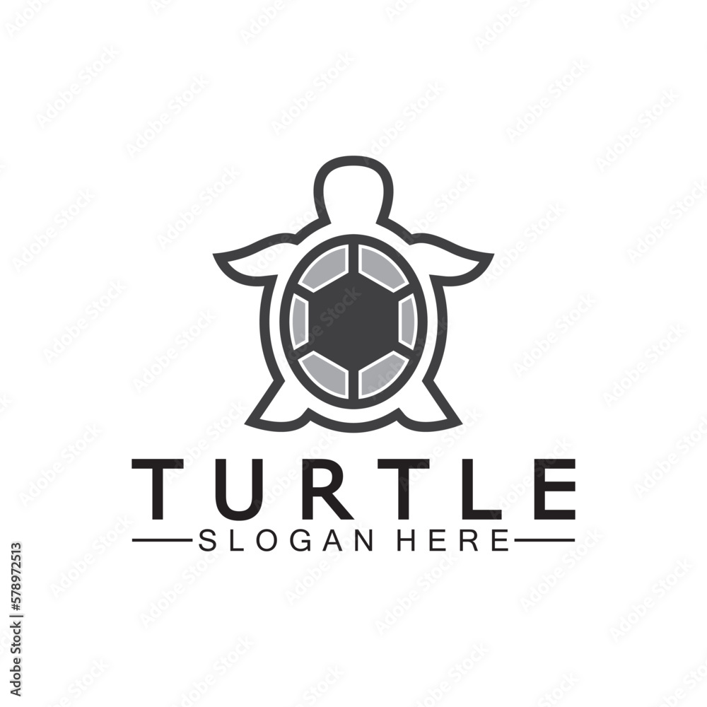 Obraz premium Turtle icon, Sea turtle vector illustration, Logo for buttons, websites, mobile apps and other design needs