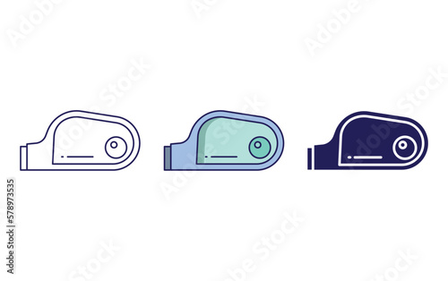 side mirror vector icon
