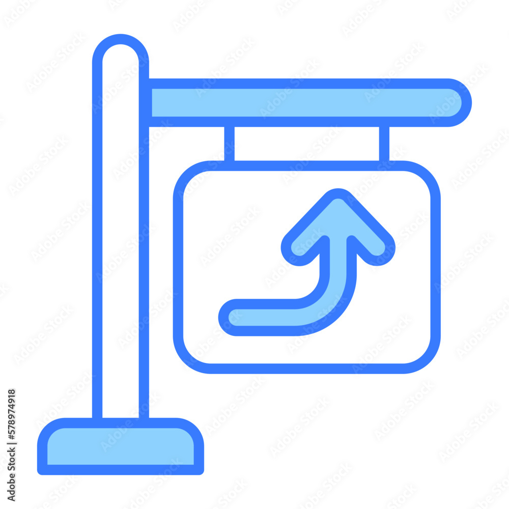 Road sign board vector design, editable icon of direction board Road sign board vector design, editable icon of direction board