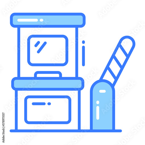 Toll booth vector design in modern style, easy to use icon