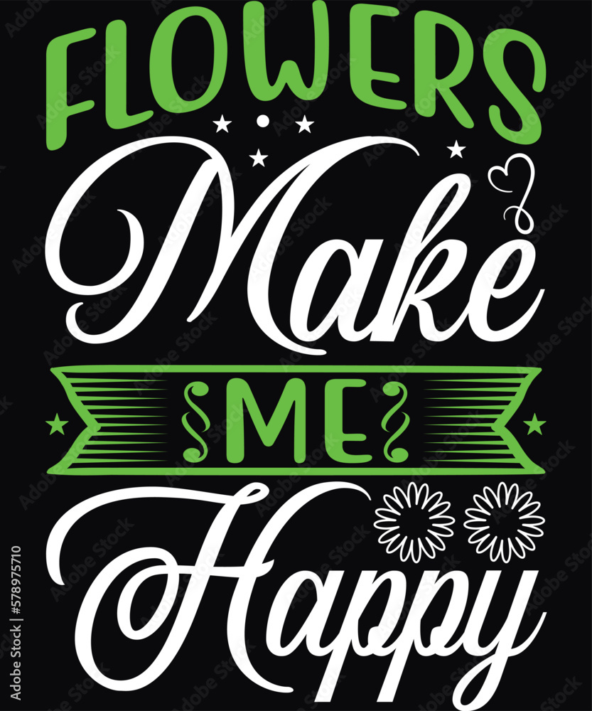 Flowers make me happy, Flower Doodles SVG files, Floral Bundle svg