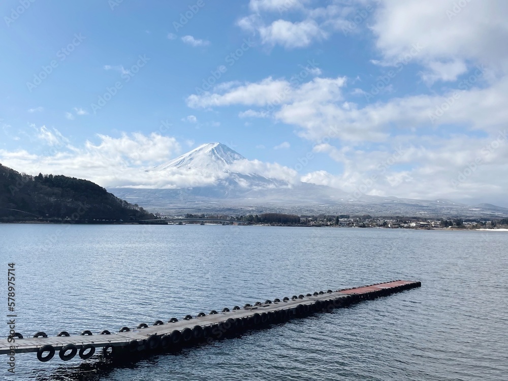 lake and mountain Fuji