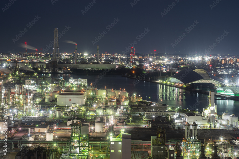 美しい夜景　四日市市