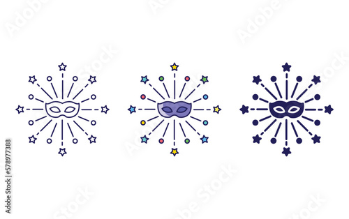 Fire works vector icon