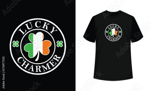 Lucky Charmer, st patricks day shirts, T-shirt Design Idea, Typography Design