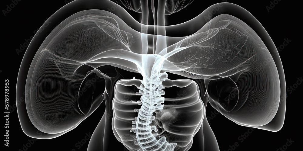 Stomach Xray Xray image of the stomach and digestive system