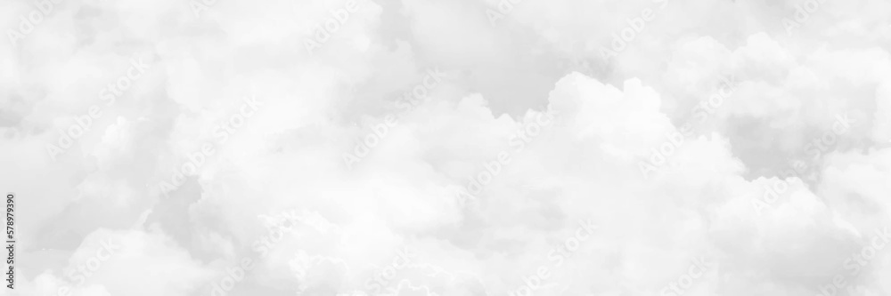White clouds hanging in the sky are a sign of overcastity. Dark ominous clouds. Dramatic sky - obrazy, fototapety, plakaty 