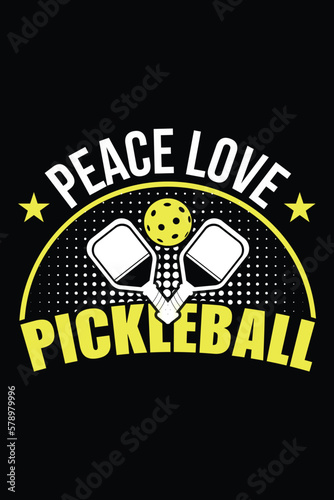 peace love pickleball t shirt design
