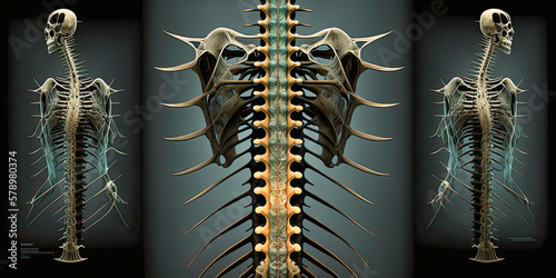 An x-ray image of the spine - Generative AI