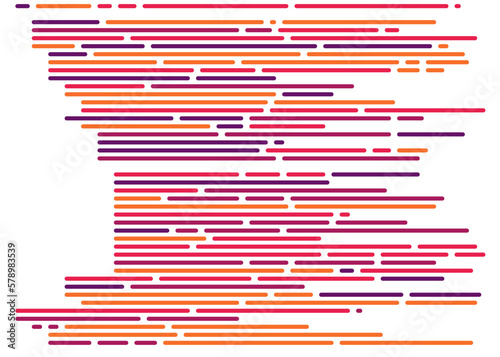 Code on screen vector illustration, flat cartoon coding lines simulation