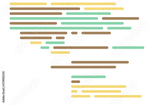 Code on screen vector illustration, flat cartoon coding lines simulation