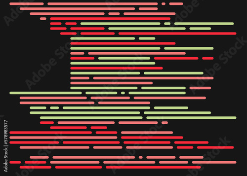 Code on screen vector illustration, flat cartoon coding lines simulation