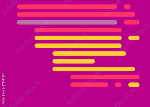 Code on screen vector illustration, flat cartoon coding lines simulation