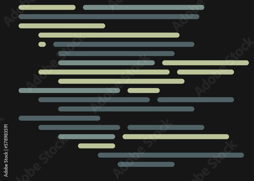 Code on screen vector illustration, flat cartoon coding lines simulation