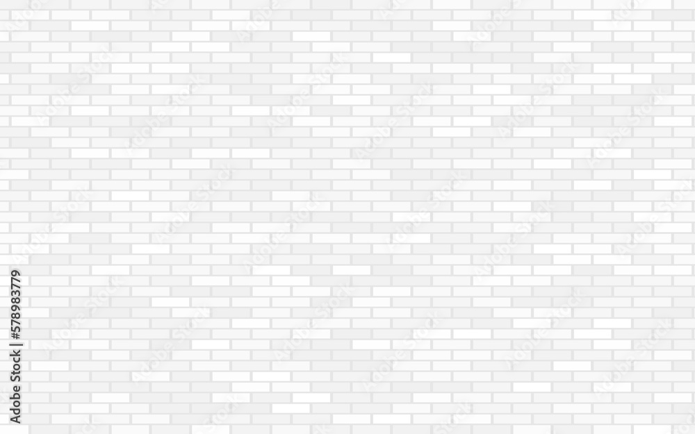 Simple grungy white brick wall with light gray shades seamless pattern surface texture background in wide panorama banner format. Vector illustration. Simple grungy white brick wall with light gray shades seamless pattern surface texture background in wide panorama banner format. Vector illustration.