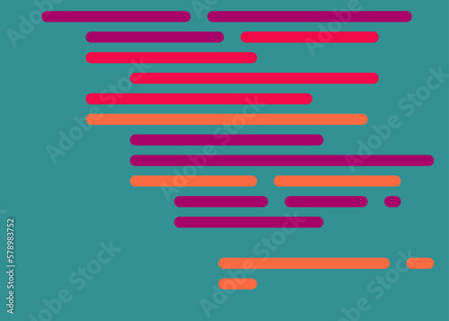 Code on screen vector illustration, flat cartoon coding lines simulation