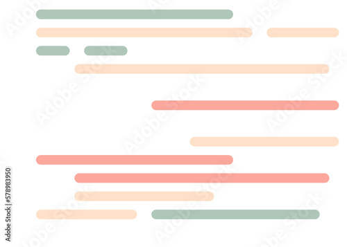 Code on screen vector illustration, flat cartoon coding lines simulation