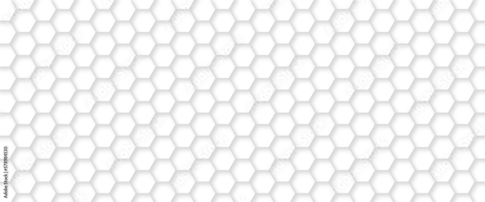 Abstract background of hexagon. White honeycomb with a gradient color. Isometric geometry. colorful hexagons background. Random displacement. Good background. Simply geometric pattern and copy space. Abstract background of hexagon. White honeycomb with a gradient color. Isometric geometry. colorful hexagons background. Random displacement. Good background. Simply geometric pattern and copy space.