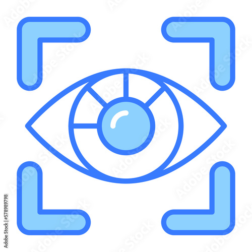Amazing vector design of eye lock, retina scan icon