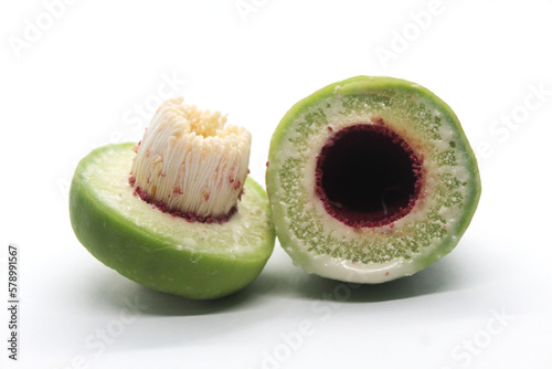 Kakadu plum fruit isolated on white background