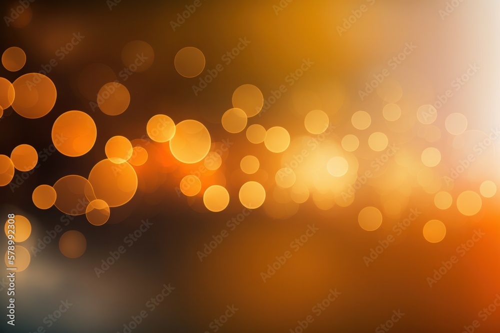 Captivating Abstract Orange Bokeh Background: A Stunning Visual Feast for the Senses, Generative AI.