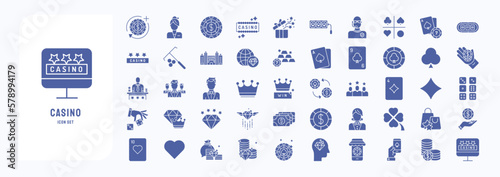 Collection of Casino and gambling icon set