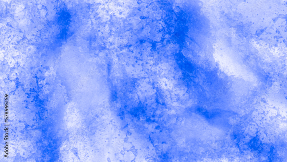 Obraz premium blue watercolor and paper texture. beautiful dark gradient hand drawn by brush grunge background. watercolor wash aqua painted texture close up, grungy design. blue nebula sparkle star universe.