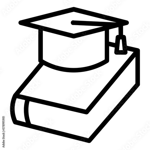 Toga hat and book icon
