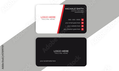  Vector business card template, Visiting card, Modern Creative And Clean Business Card 