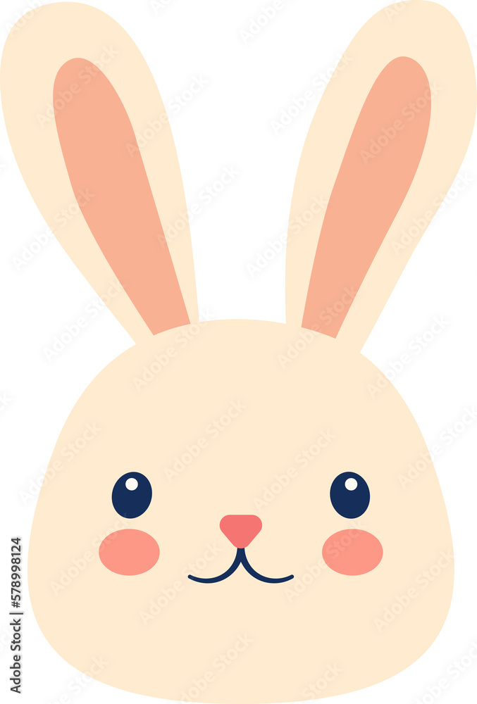 Obraz premium Easter cube bunny little rabbit for holiday design concept.