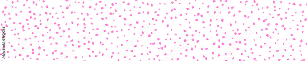 flurry of pink cherry blossom petals on transparent background	