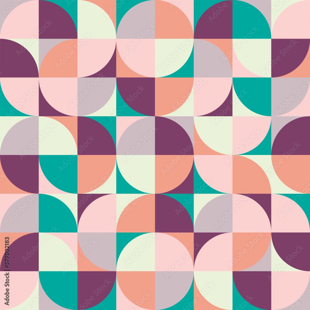 Geometry minimalistic artwork poster with simple shape and figure. Abstract vector pattern design in Scandinavian style for web banner, business presentation, branding package, fabric print