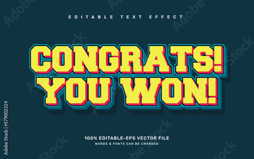 congratulation editable text effect template