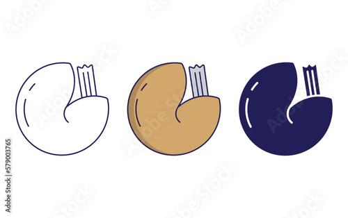 Fortune Cookie vector icon