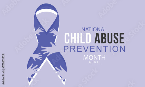 April is  National Child abuse prevention and awareness month. Template for background, banner, card, poster 