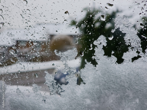 Snow on the window