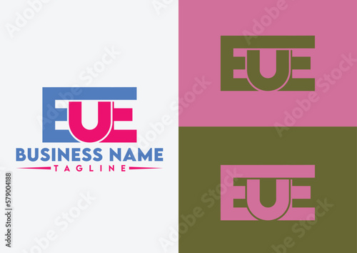 Letter EUE logo design, EUE letter logo photo