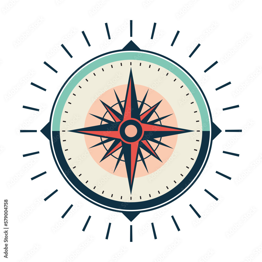 Compass icon. Vector compass icon. Compass cute icon. Compass symbol.