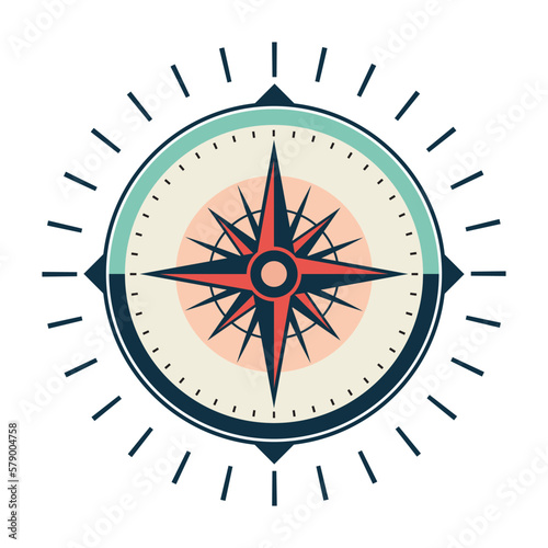 Compass icon. Vector compass icon. Compass cute icon. Compass symbol.